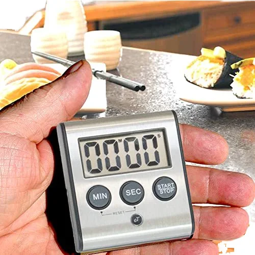 Temporizador de cocina digital, cronómetro digital magnético, pantalla LCD,  reloj despertador magnético digital, cocción, cuenta atrás, cronómetro