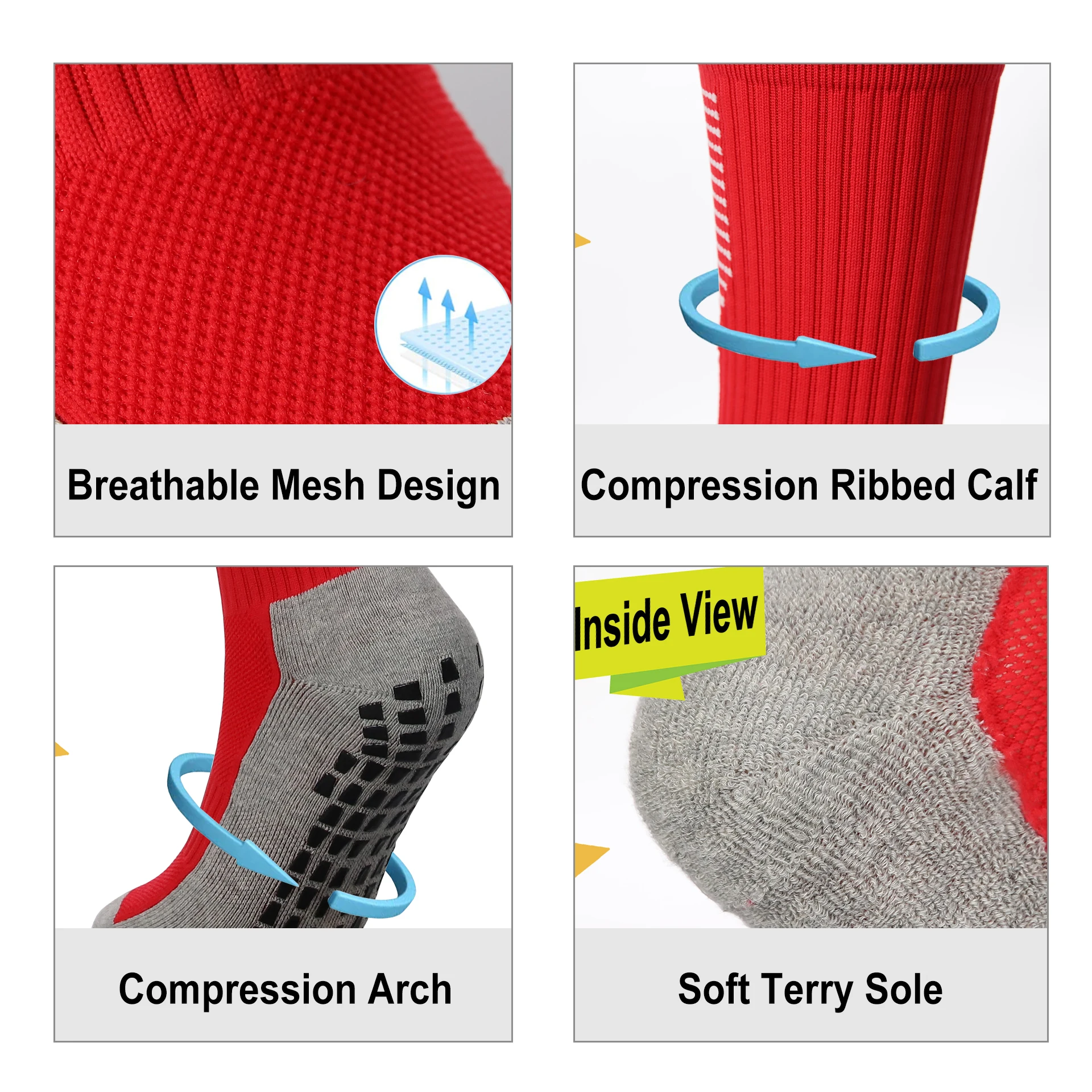 Custom Logo Colorful Non Anti Slip Soccer Athletic Mens Custom Logo