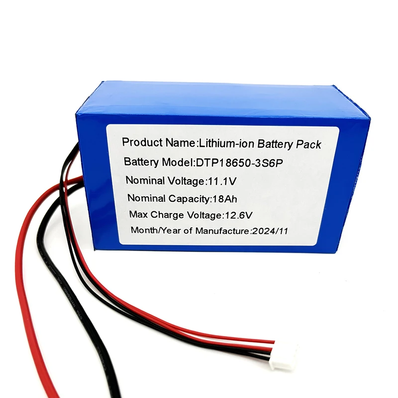 Lithium 18650 Li-Ion 3S6P Battery Pack 18ah for Solar