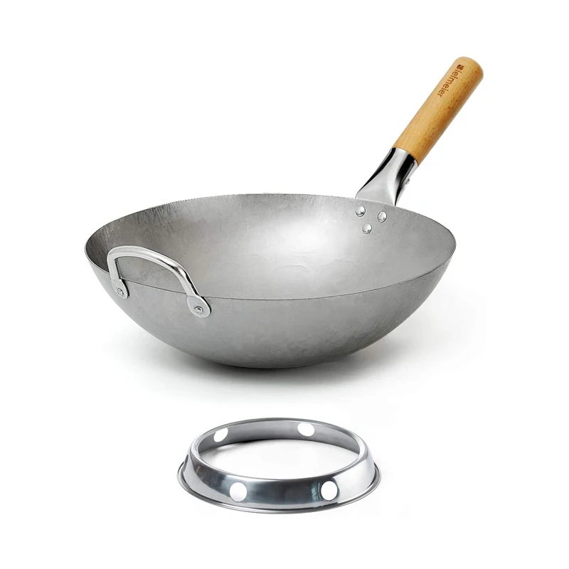 Mammafong Aluminum Wok Cover for 14 Hand Hammered Wok, 13 inch Flat Wok Lid