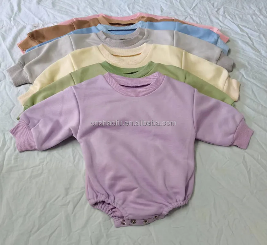 Oversized Baby Onesie Long Sleeve Blank Baby Rompers Winter Oversize Sweater Rompers Baby Bubble