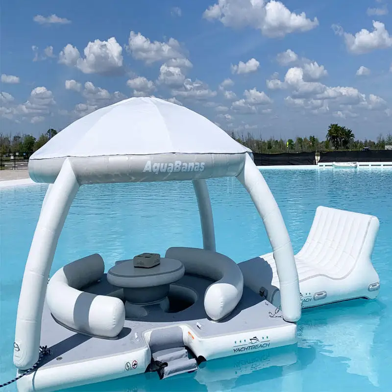 New Design Dwf Summer Water Inflatable Floating Island Dock Inflatable ...