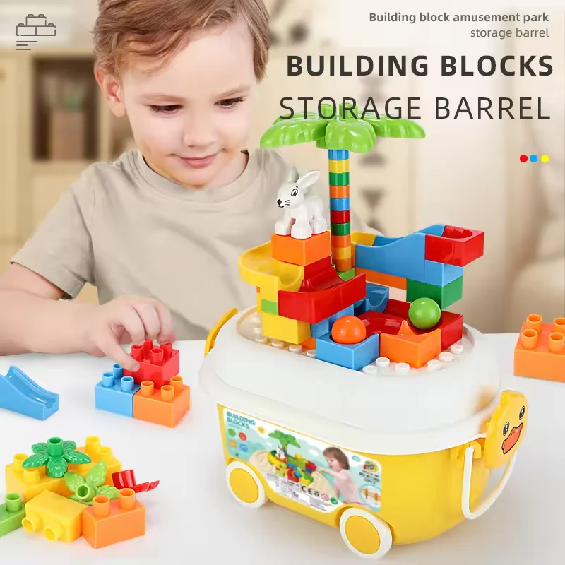 DIY Animal Park Storage Building Blocks 48 PCS Large Construction Bricks  Model Toy for Toddler Aged to Years