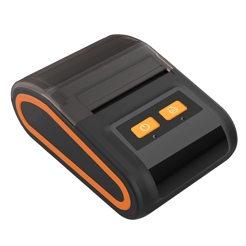 2 in 1 Small Portable BT 58mm Receipt Thermal Label Sticker Printer with Leather Bag
