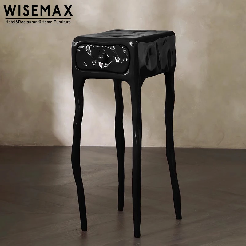 WISEMAX мебель для дома гостиной изделия из стекловолокна туманно-красный столик с выдвижным ящиком Декор ночная подставка