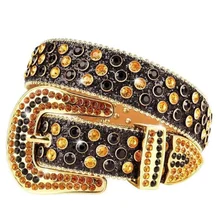 Factory Ready Products Highly Quality Colorful Rhinestone Belt Unisex BB Simon Shiny Belt