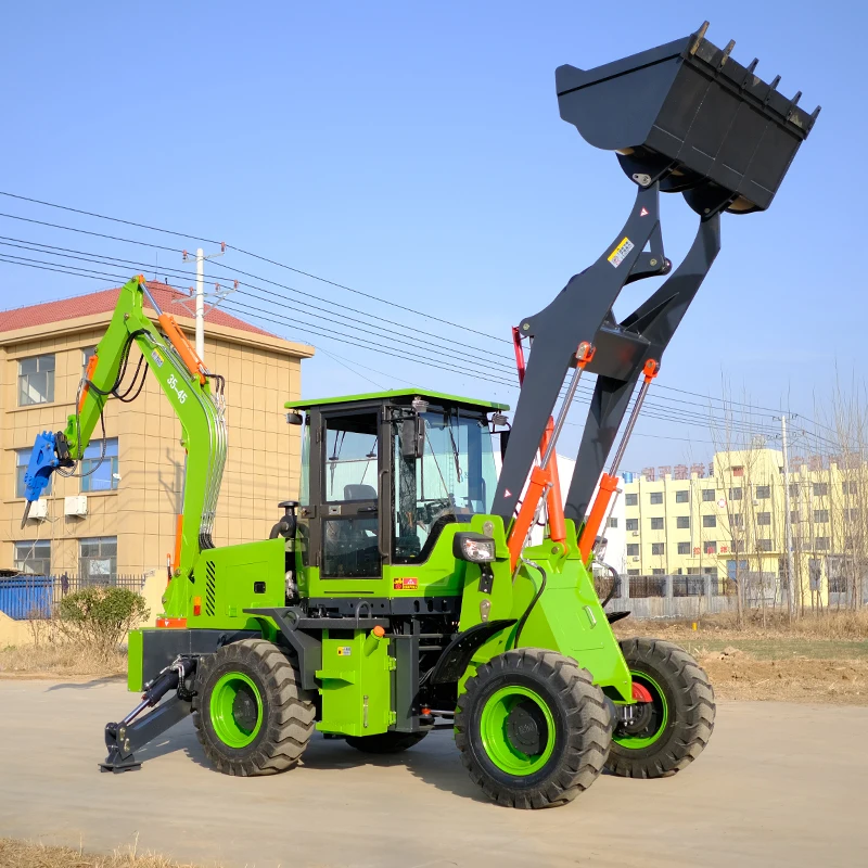 Cheap  Front Loader Backhoe Mini Small Compact Tractor Hydrostatic Transmission Wheel Loader for Sale
