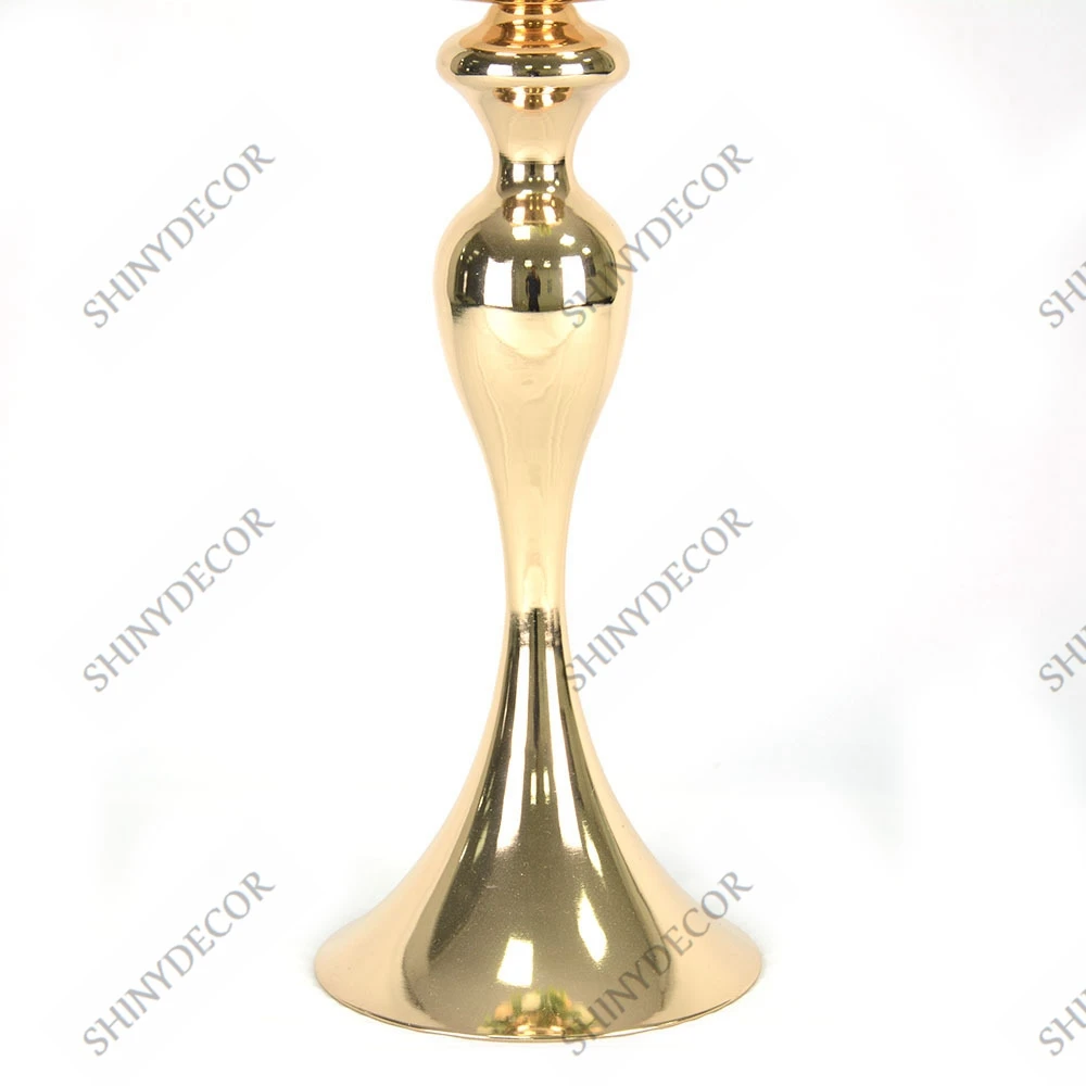 Shj012 Gold Iron Flower Stand Popular Wedding Party Events Table