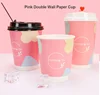 Gobelet en papier rose
