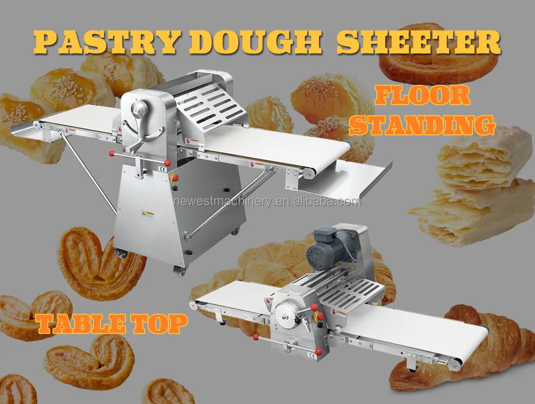 Professional French Puff Pastry Sheet Press Croissant Dough Sheeter