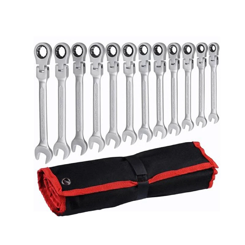 7 Pcs Adjustable Wrench Tool Set Hand Tool Combination Ratchet Wrench Set Torque Wrench