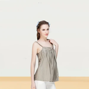 Anti-Radiation Silver Fiber Fabric Vest Skirt Set for Pregnant Women Office Workers with Anti-Static & Anti-Bacterial Protection