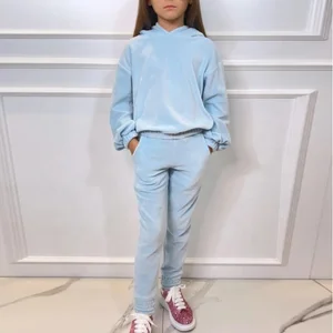 Custom Kids Clothes Manufacturer Hoodie Jogger Set Solid Plain Kids 2 Piece Sets Custom