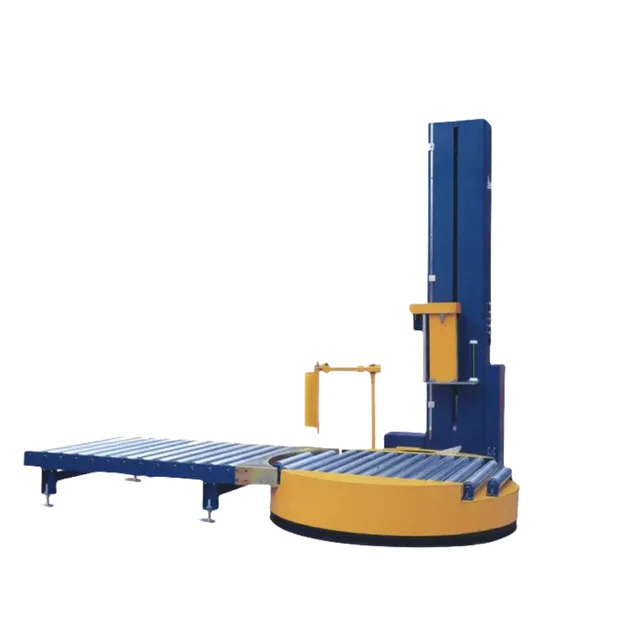 stretch Film Packing Wrapping Pallet Machine Forklift Enter Turntable