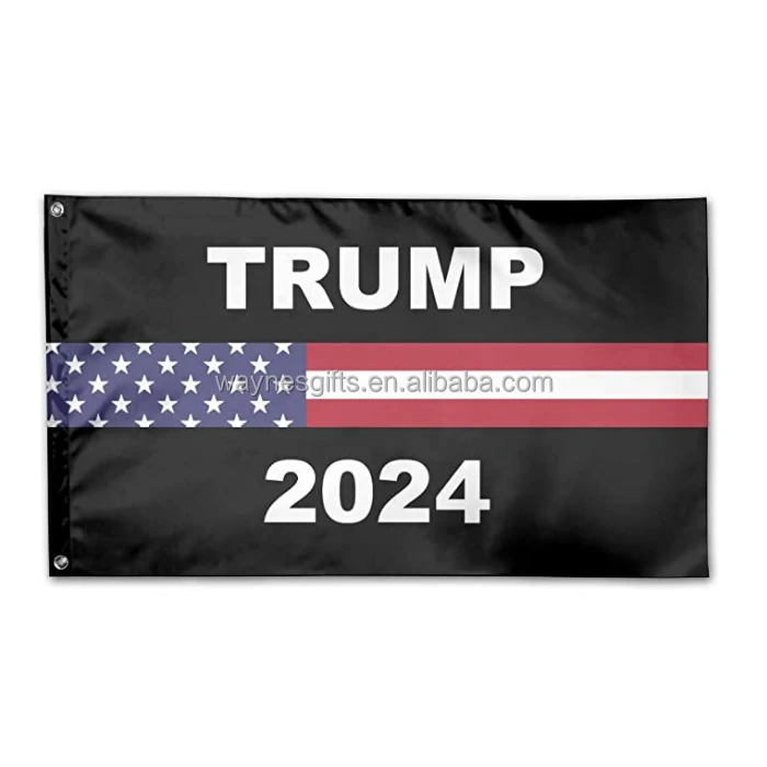3x5' Trump 2024 Blue Premium Quality 100D Woven Poly Nylon 3'x5' Flag Banner A++
