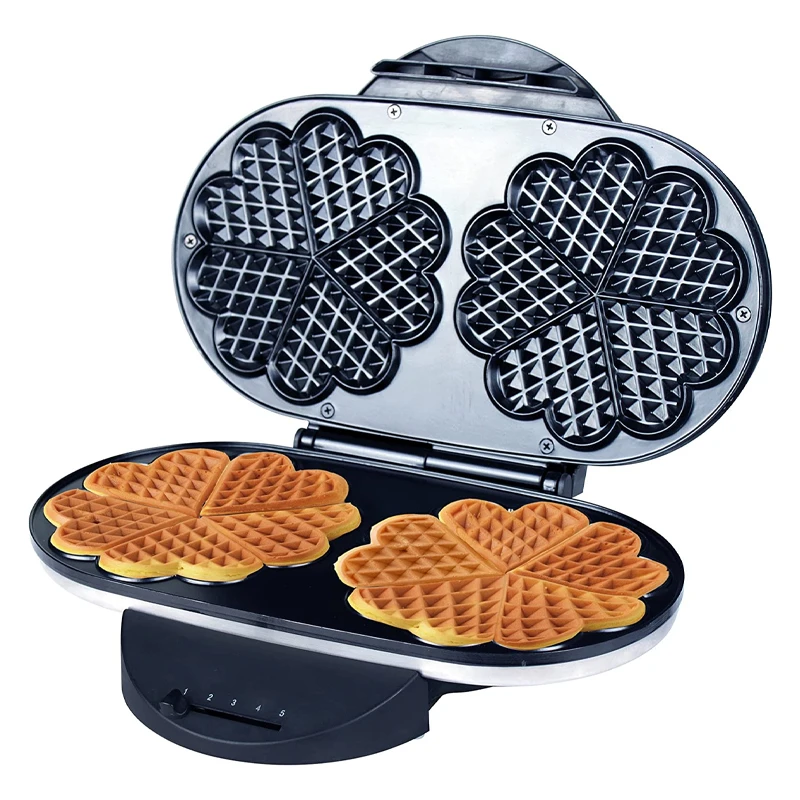 Pancake Maker Heart Shape 1200w Dual Waffle Maker Double Waffle Maker