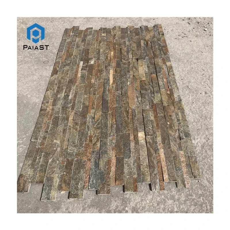 Quartzite Stack Stone Veneer Tile Wall Panel Exterior Slate