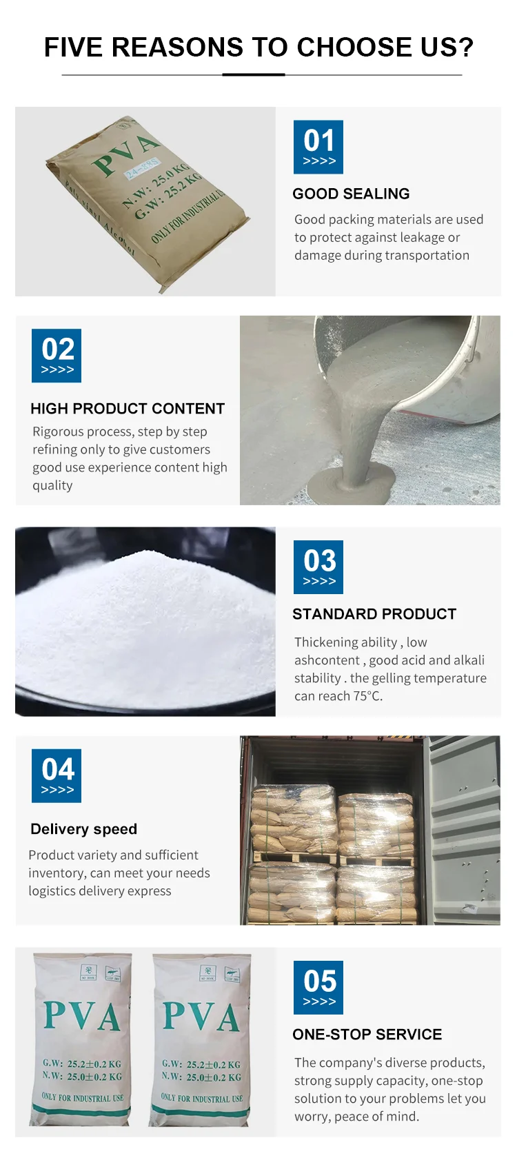 Factory 99 Polyvinyl Acetate Resins / Polyvinyl Acetate Pvac Pva Cas