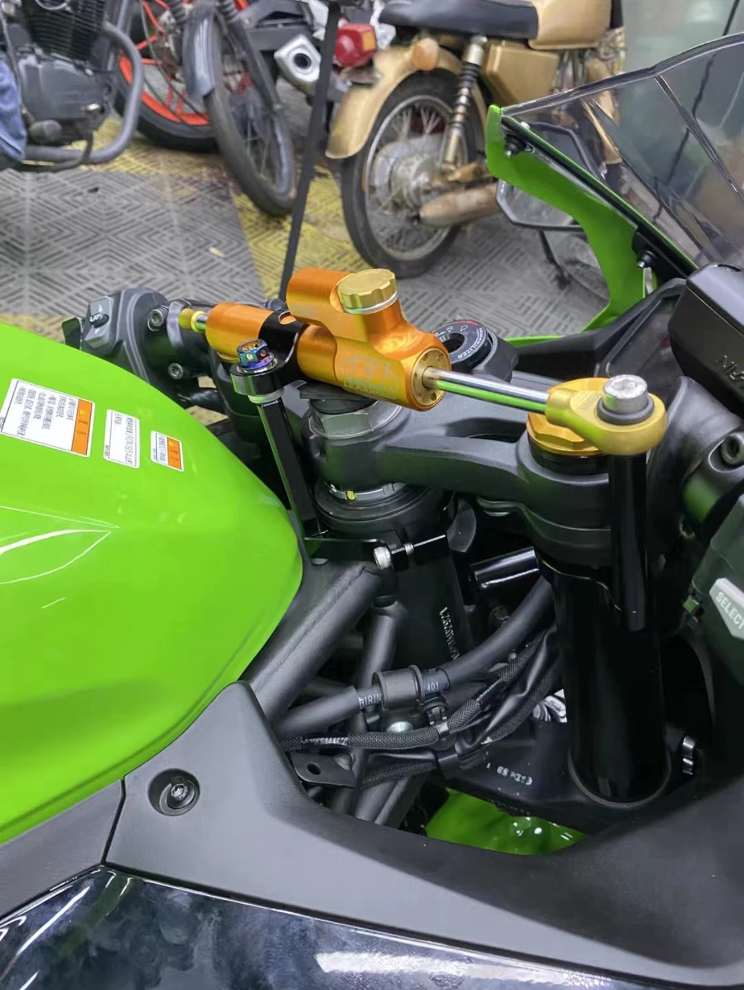 CNC Motorcycle Stabilizer Damper Bracket Complete Steering Mounting for KAWASAKI ZX4R ZX4RR Aluminum Alloy Material
