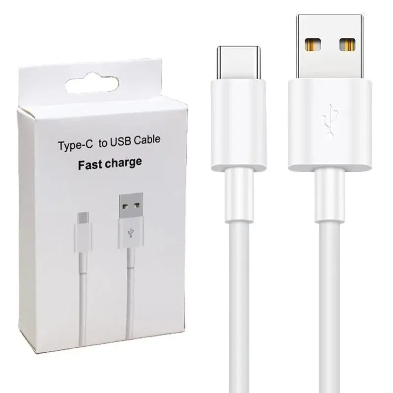 Mobile Phone Accessories Usb-C Charger Cable 1m 3FT Cord USB to Type C Data Line Cargador Cabel Usb C Charging Flex Cables