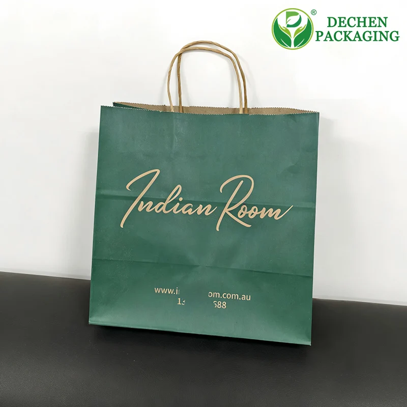 Bolsas de papel personalizadas promocionales con asas para campaña