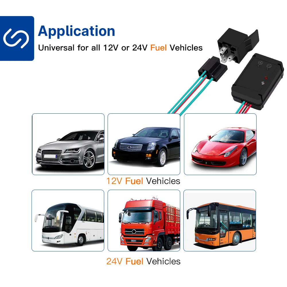 Vjoycar 12V  Wireless Relay Immobilizer for cars Anti-Jammer Car Anti Theft system