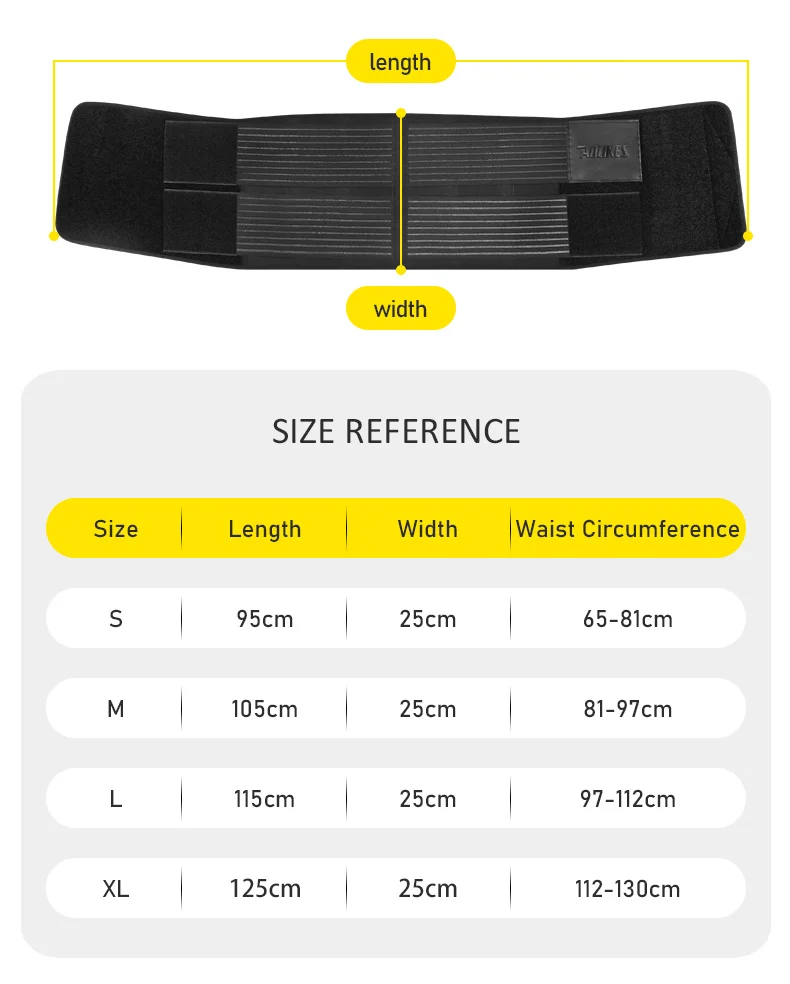 Aolikes Sports Weightlifting Waist Belt Lower Back Brace Lumbar Support
