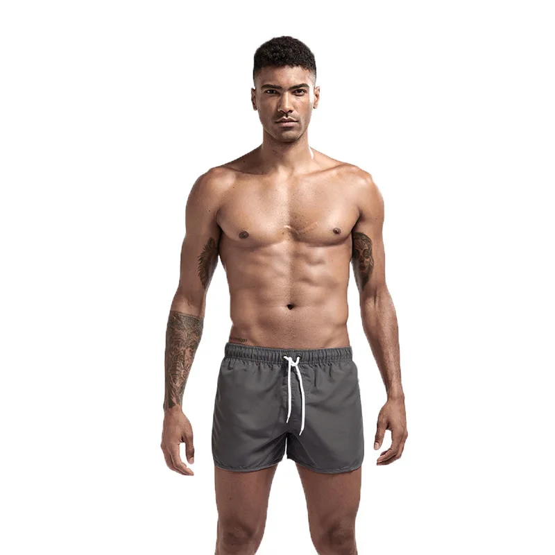 Men's Board Shorts Solid Four-point Beach Swimming Shorts_voghion.com