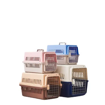 Cheap wholesale ABS Plastic Transport Box Foldable Pet Products Dog Cat Travel Carriers