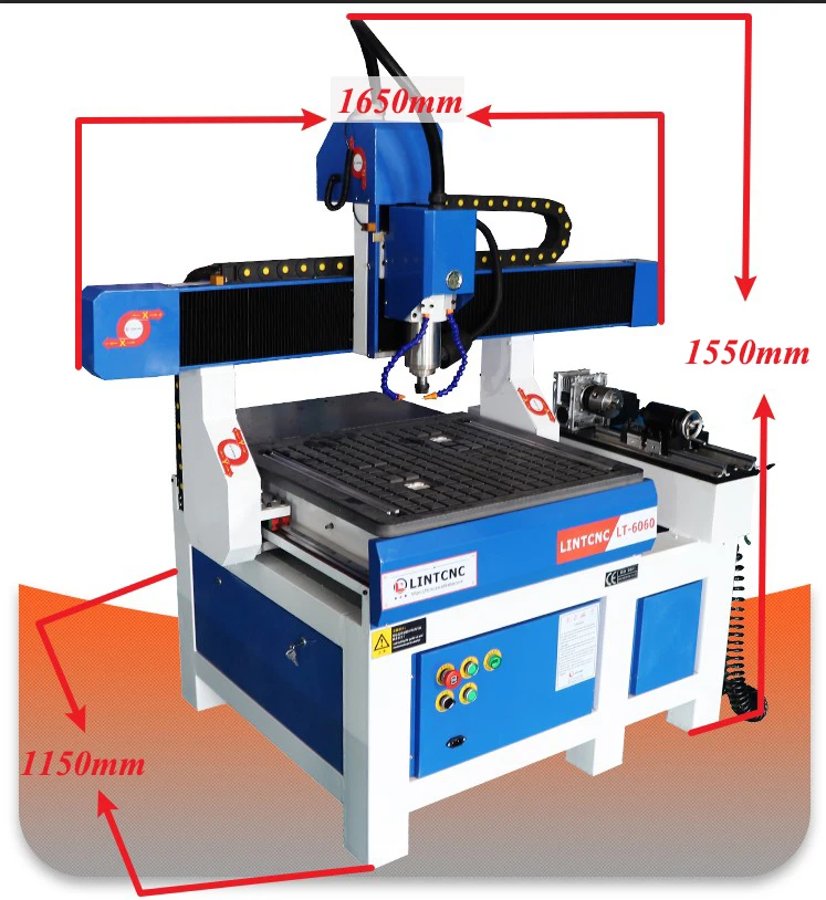 4 Axis Mould Making 6060 6090 Wood Metal Acrylic Mdf Cutting for Aluminum Copper Metal Mini CNC Router Machine Price