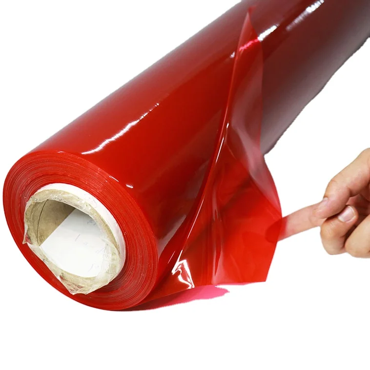 Custom Transparent Colored PVC Film Sheet Rolls Guangzhou Transparent Headlight Tint PVC Plastic Rolls Stretch Film for Ties for