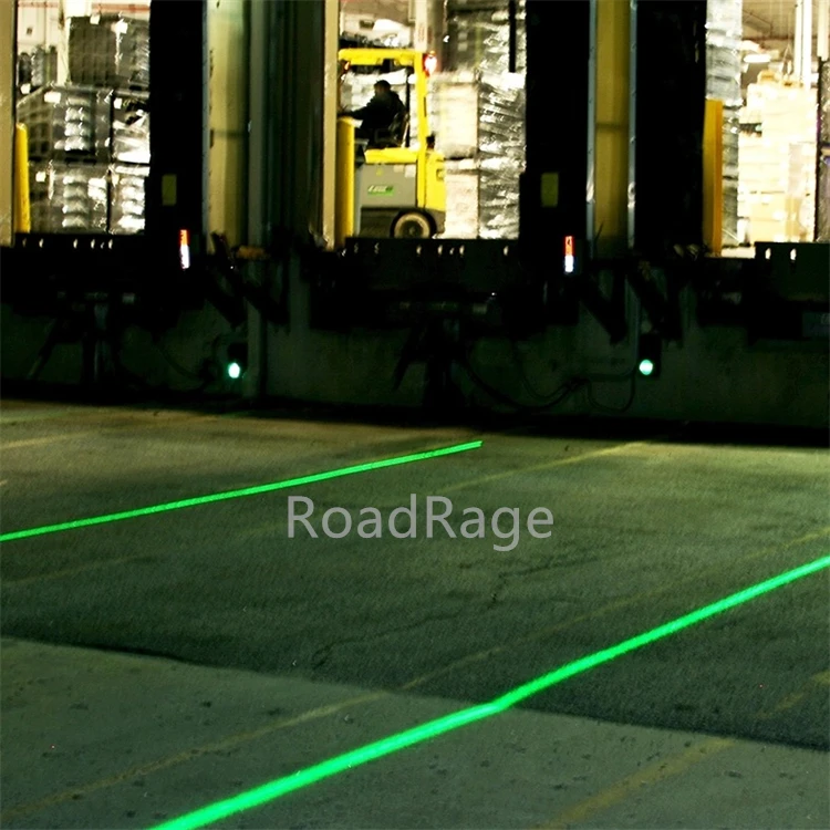 Virtual Laser Line Projector For Warehouse Floor Paint Forklift Traffic