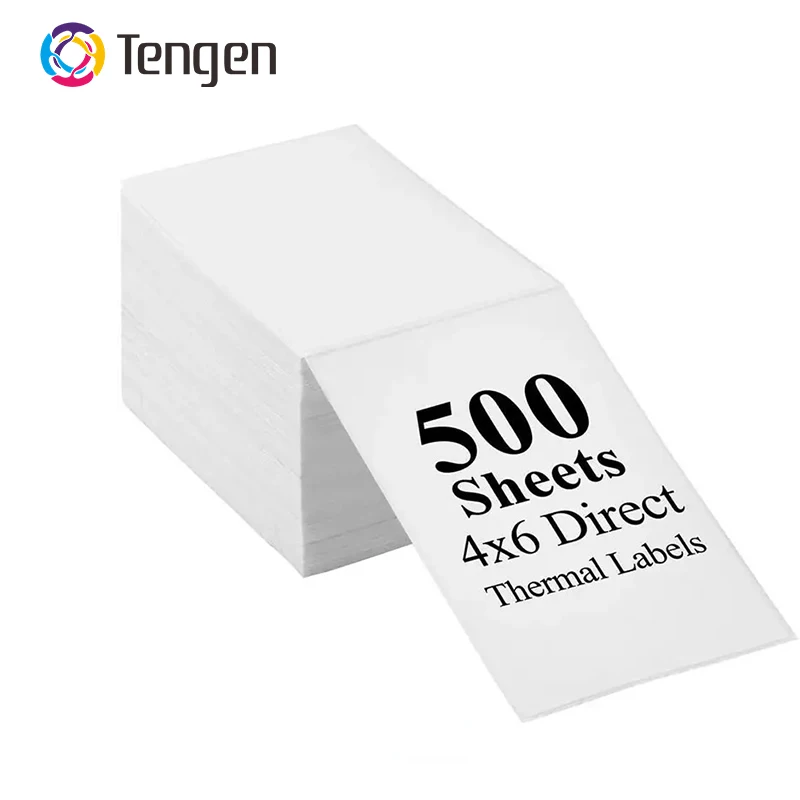 Перманентные 4х6 стеклянная рамка для термоэтикетки перфорированной 500 стеки перфорацией белого пересылка почтовых отправлений транспортные этикетки накладной наклейка