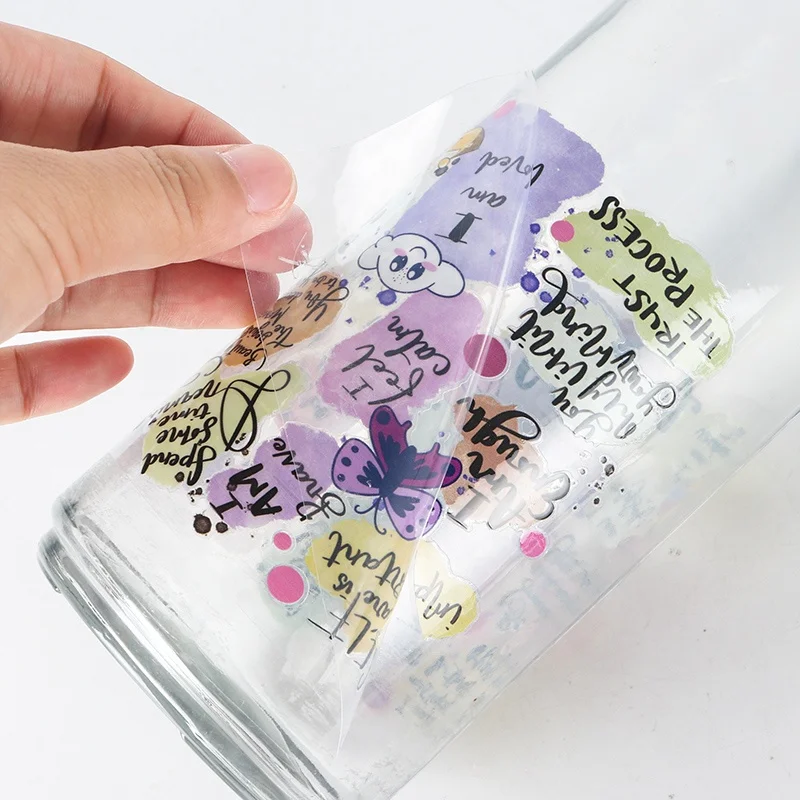 Custom Printing Popular Cold Cup Transfer Label Ready to Peel Stickers Cup Wraps Transfers UV DTF Sticker for 20 Oz Tumbler Cups