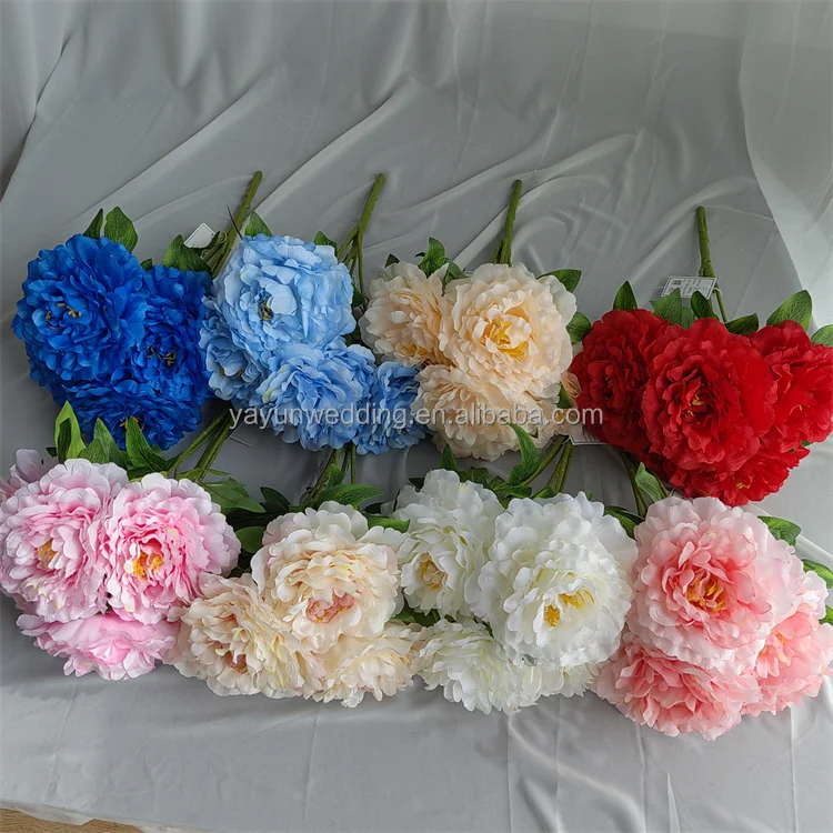 G043 Wholesale High Quality Artificial Large Peony Flower Real Touch