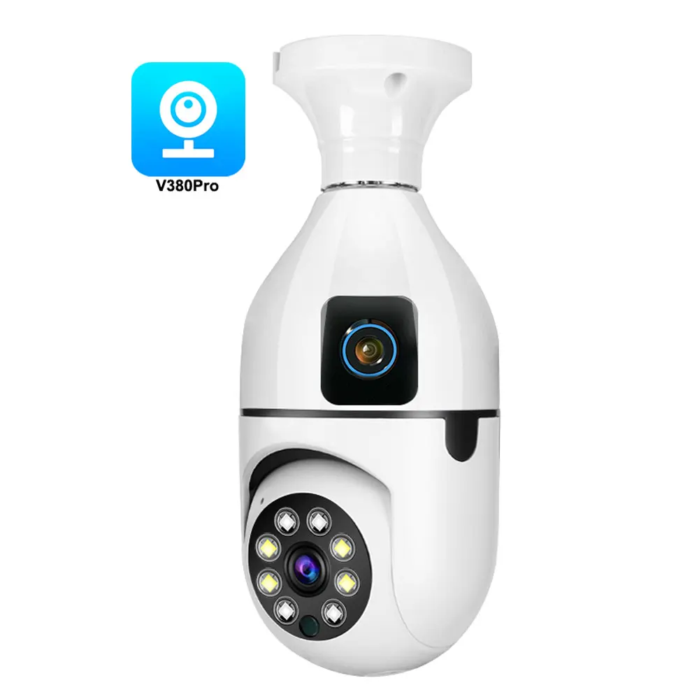 Cheap Price V380 4mp Outdoor Wireless Dual Lens Cctv Camera Ip E27