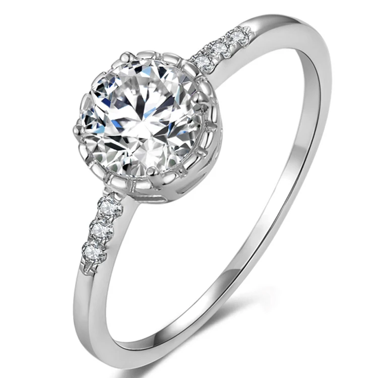 Wholesale Lady Rings Silver Zircon Stone 925 Sterling Silver Ring