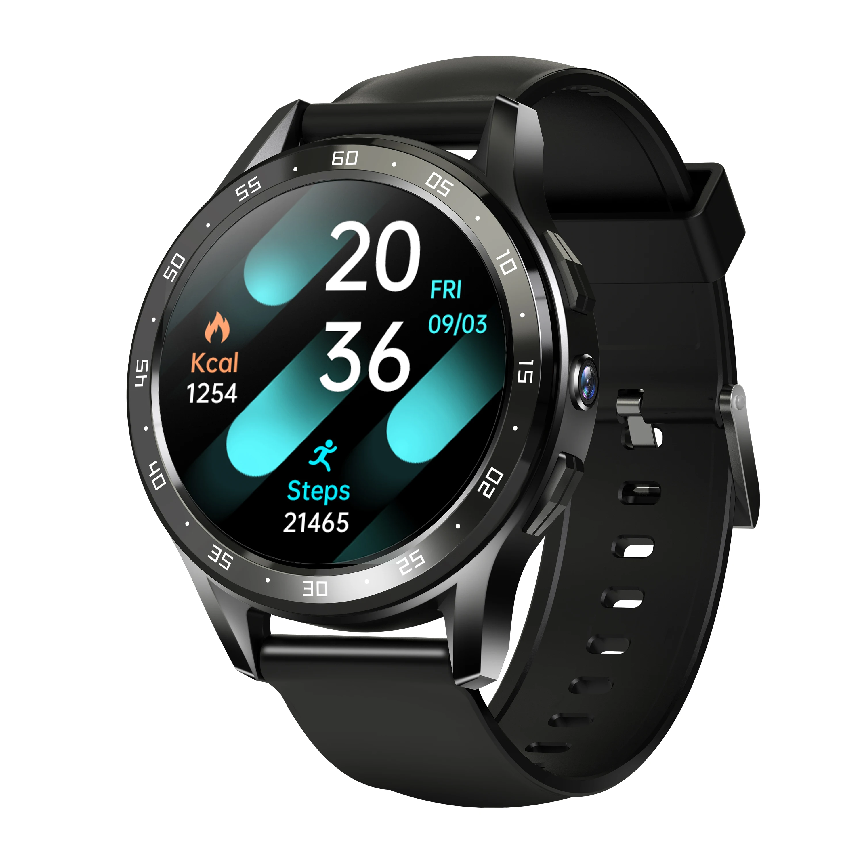 4G Internet Smart Watch Phone Android GPS AMOLED Screen Google  Play SIM Card Sports Watch for Men Women - Main Image