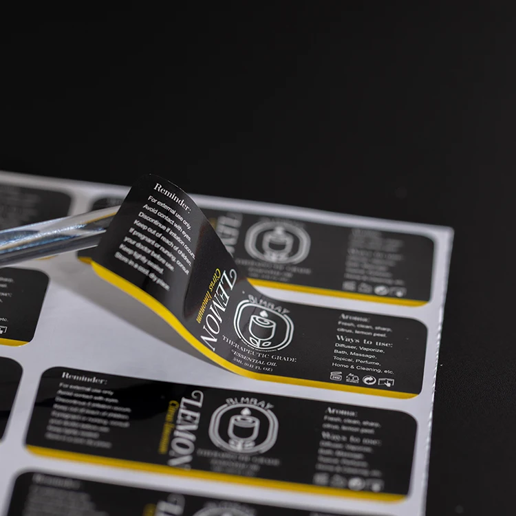 product custom design waterproof vinyl cosmetics product packaging stickers printing wholesale pvc self adhesive label stickers646-5