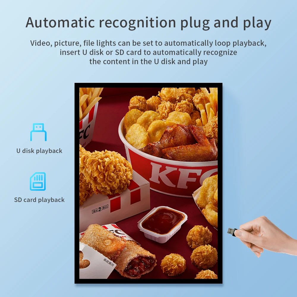 RSH 1080P Full HD Mini AD Player Remote Control Digital Sinage Advertising Media Player Box for Restaurant Store Coffee Shop