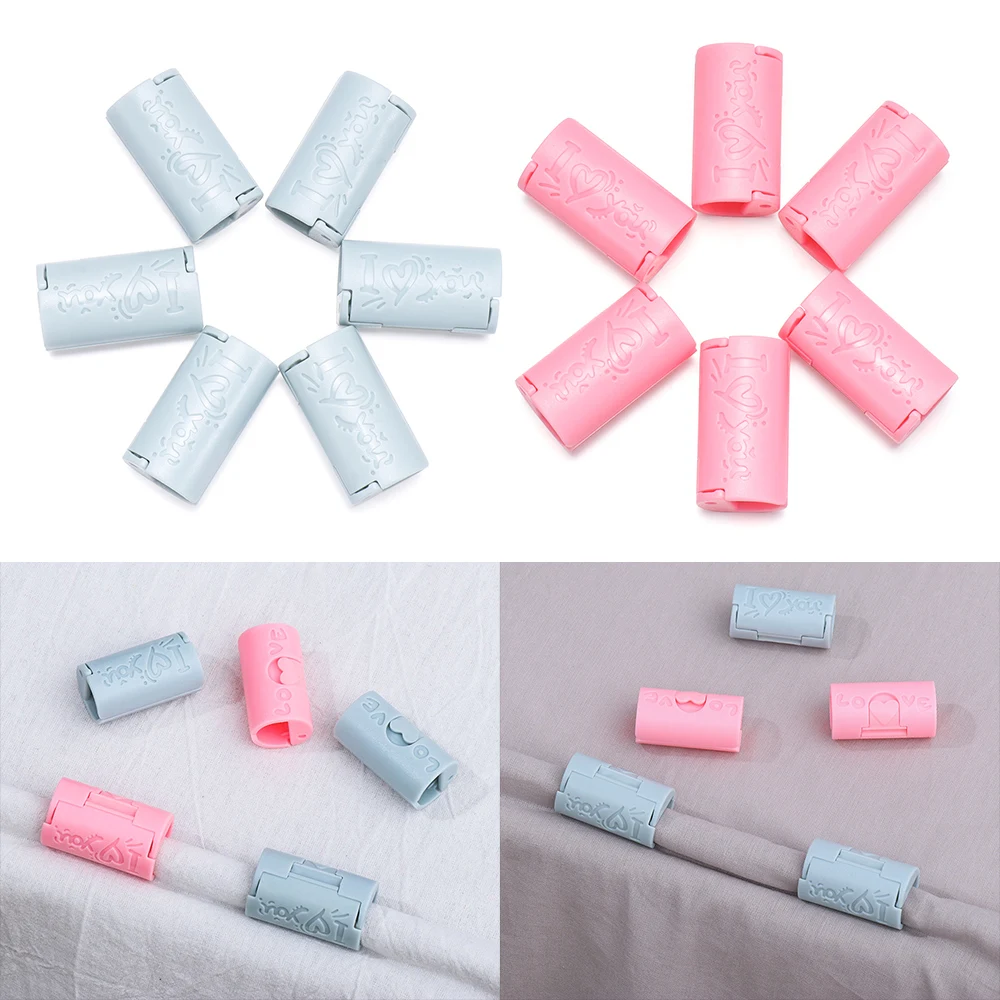 6Pcs Needle-Free Bed Sheet Clips Plastic Slip-Resistant Clamp Quilt Bed Cover Grippers Fasteners Mattress Holder For Sheet Home