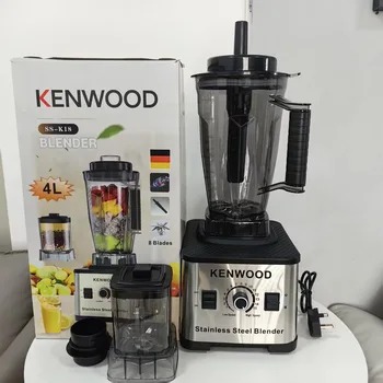 High-Performance 4L Electric Portable Blender Variable Speed Juicer Push Button Household Stainless Steel Plastic for Hotels