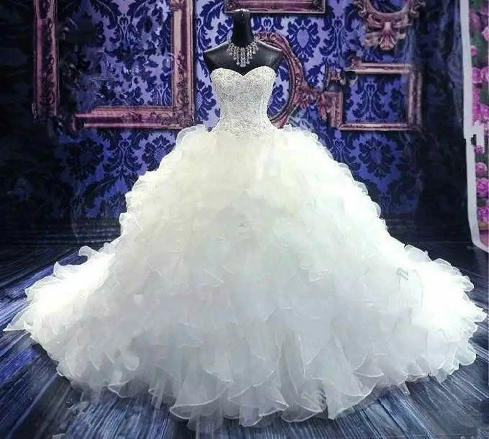 Luxurious Elegant V-neck Criss-cross Wedding Dress Sweep Train Sleeveless  Chiffon Bridal Gown Robe De Mariée Beach Wedding Party - Wedding Dresses -  AliExpress