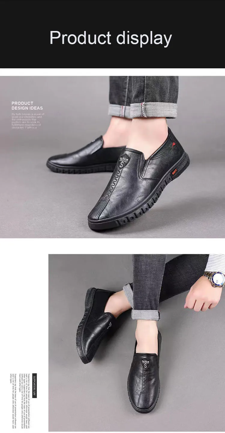 New Fashion High Quality Business Casual Walking Luxury Leather Shoes for Men   2024 Leather Working Shoes