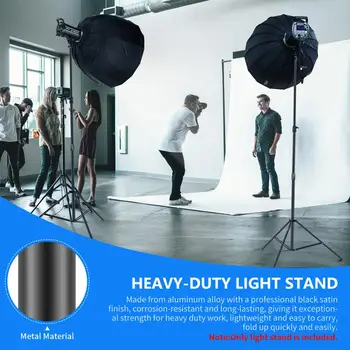 Neewer Heavy Duty Light Stand Spring Cushioned Photography Tripod Stand for Photo Studio Softbox, Flash Moonlight, Ring Light product image