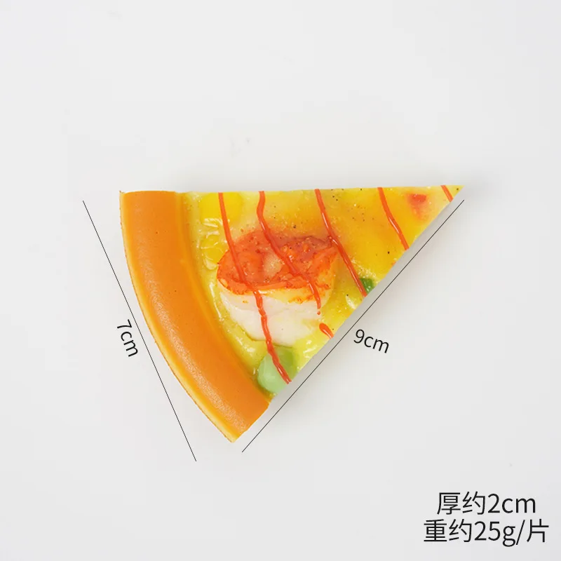 PU Simulation Cheese Triangle Pizza Model Fake Food Pizza Display Prop