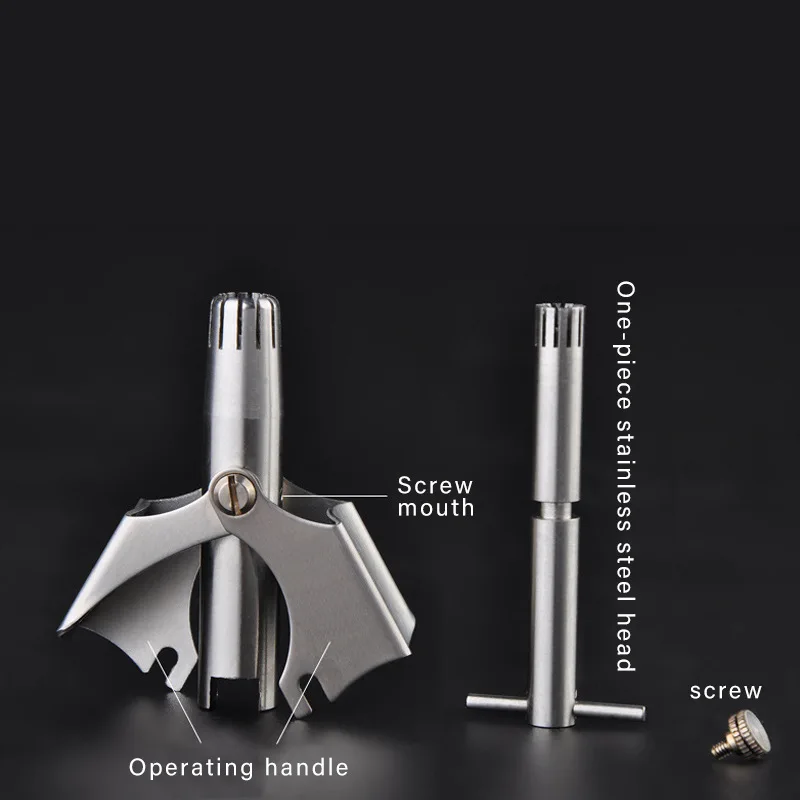 Silver Alloy Personal Care Nose Hair Trimmer Head Practical Artifact Scissors for Hand Trimming for Household Car Garage Use