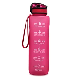 Оптовая продажа, Fitnes, Спортивная бутылка для воды для спортзала, для улицы, герметичная большая бутылка для воды из тритана с мотивирующим маркером времени