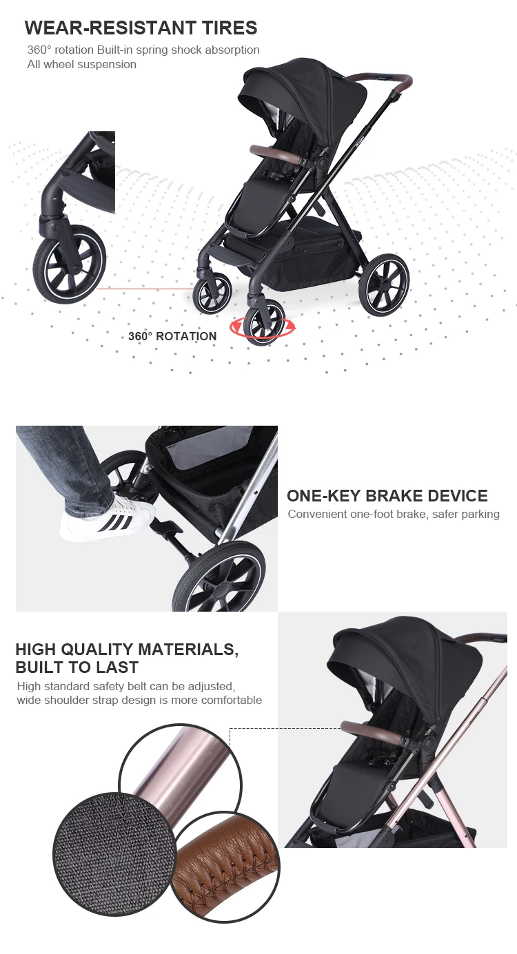 Ikuzma New Style Gnstige Schwarz Aluminium 3 In1 3-in-1 3 In 1 Kinderwagen  Kinderwagen Wagen Buggy Fr Kinder| Alibaba.com