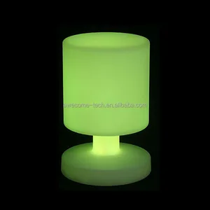 Modern Design Remote-Controlled LED Table Lamp for Indoor Use Colorful Plastic Body Battery-Powered Flexible Features